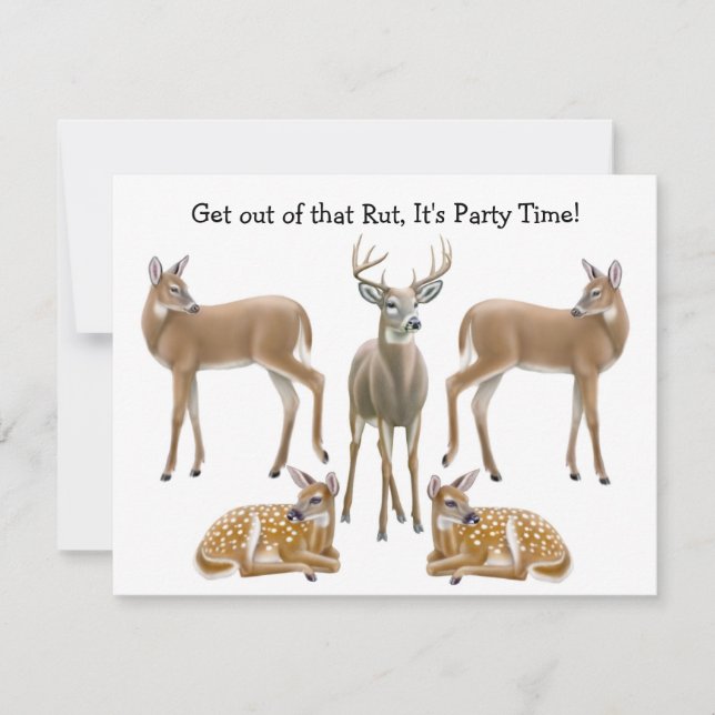 Invitation de cerf de Virginie (Devant)