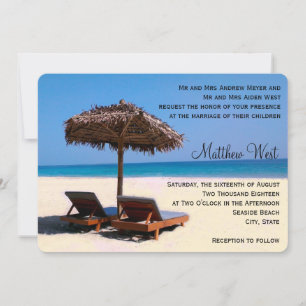 Invitation de chaises de plage