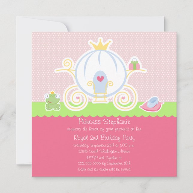 Invitation de chariot de fête d'anniversaire de la (Devant)