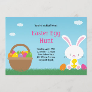 Invitation de chasse à oeuf de pâques