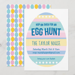 Invitation de chasse aux oeufs de Pâques