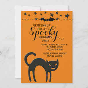Invitation de chats d'Halloween