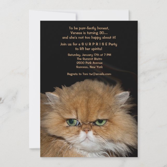 Invitation de chats grumpy (Devant)