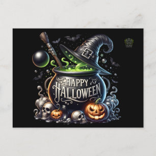 Invitation de chaudron de Halloween joyeux