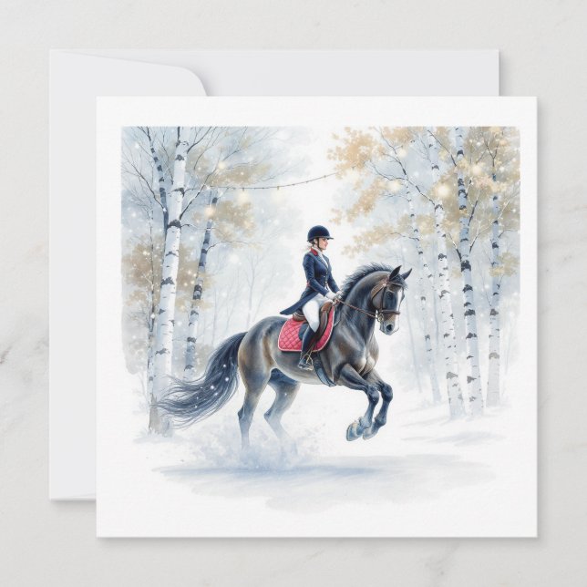 Invitation de cheval de Noël (Devant)