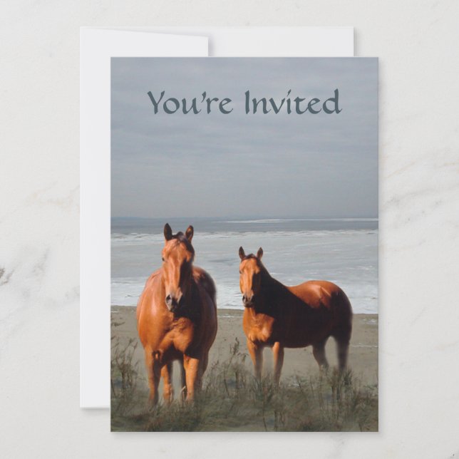 Invitation de cheval de plage (Devant)