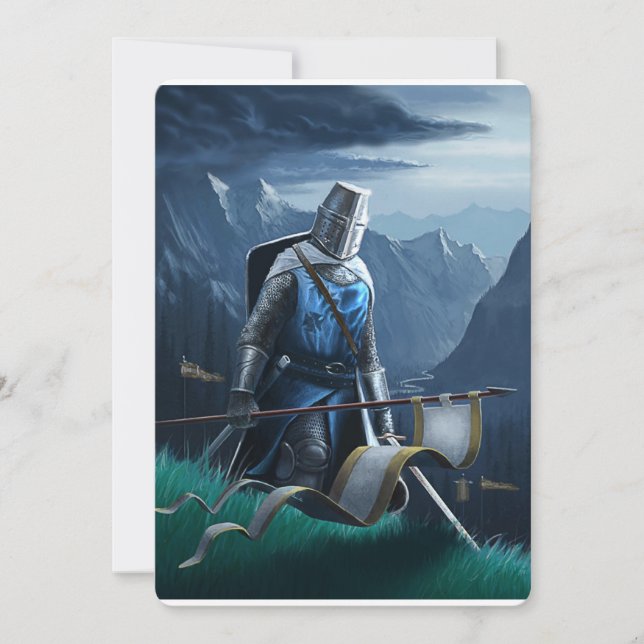 Invitation de chevalier/carte postale (Devant)