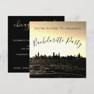 Invitation de Chicago Skyline Party