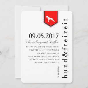 Invitation de chien Boxer
