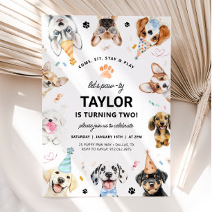 Invitation de chien, Chien chiot Invitation d'anni