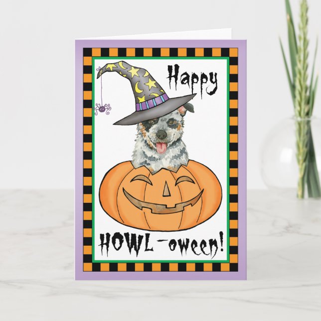 Invitation de chien de bétail australien à Hallowe (Devant)