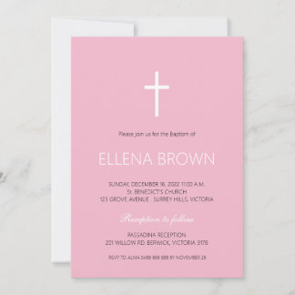 Invitation de Christening minimaliste