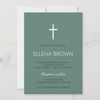 Invitation de Christening minimaliste