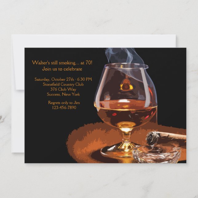 Invitation de Cigar et de Brandy (Devant)