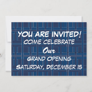 Invitation de circuit bleu plaid