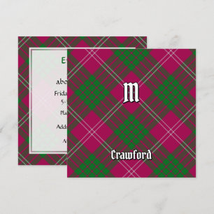 Invitation de Clan Crawford Tartan