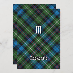 Invitation de Clan MacKenzie Tartan