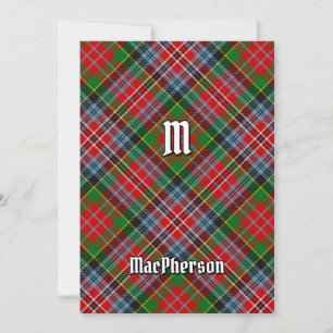 Invitation de Clan MacPherson Tartan