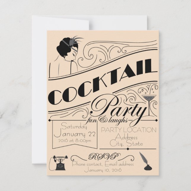 Invitation de cocktail (Devant)