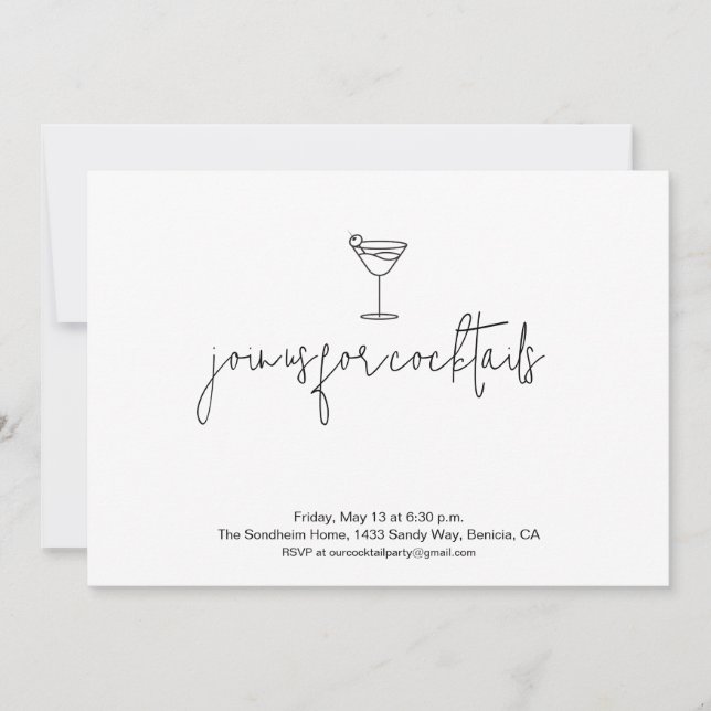 Invitation de Cocktail Cute (Devant)