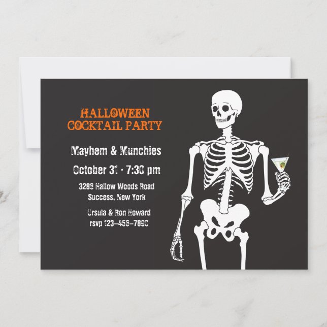 Invitation de cocktail de Halloween (Devant)