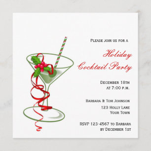 Invitation de cocktail de Martini de vacances