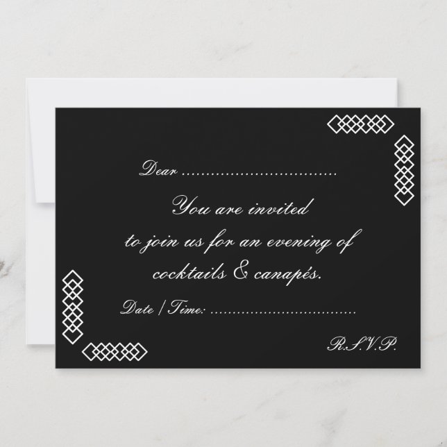 INVITATION DE COCKTAILS ET DE CANAPES (Devant)