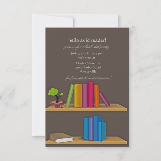 Invitation de collection de livres (Devant)