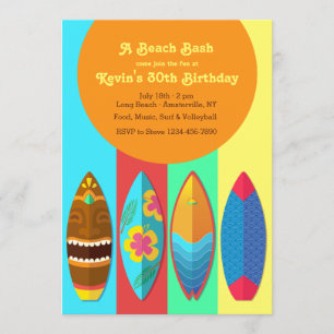 Invitation de collection de planche de surf