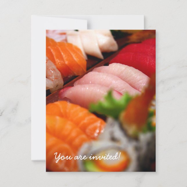 Invitation de collection de sushis japonais (Devant)