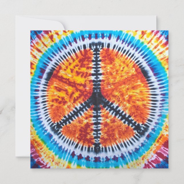 Invitation de colorant de cravate de hippie (Devant)
