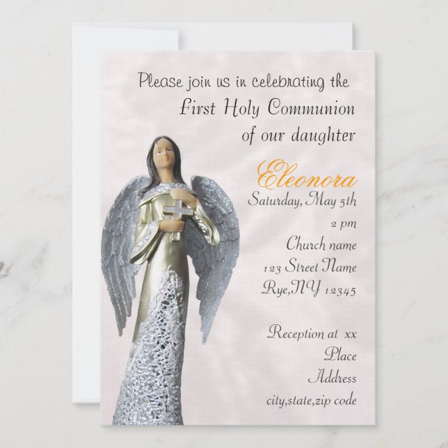 Invitation de communion de houx (Devant)