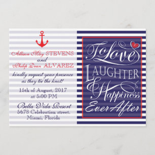 Invitation de conception de mariage nautique