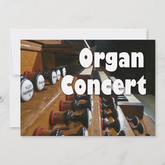 Invitation de concert d'orgue - Console d'orgue fr (Devant)