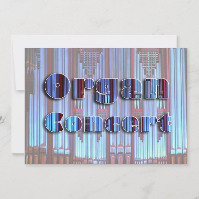 Invitation de concert - pipes bleues (Devant)