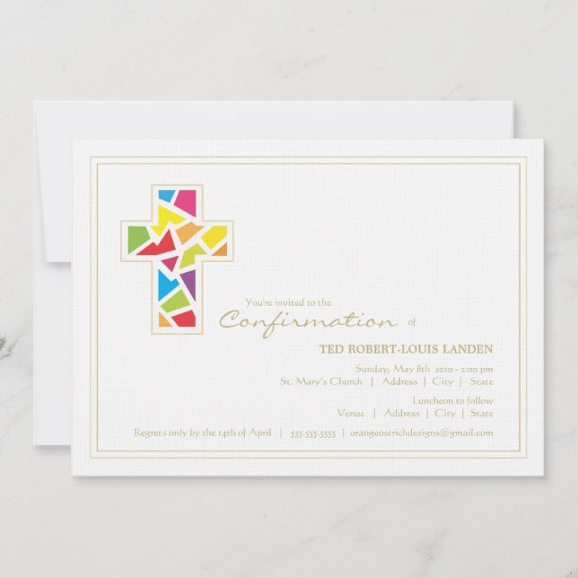 Invitation de confirmation (Devant)