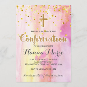 Invitation de confirmation aquarelle moderne