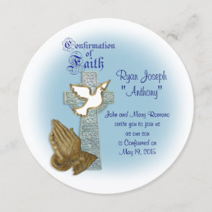 Invitation de confirmation Croix celtique