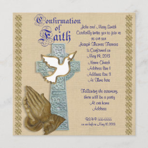Invitation de confirmation Croix celtique