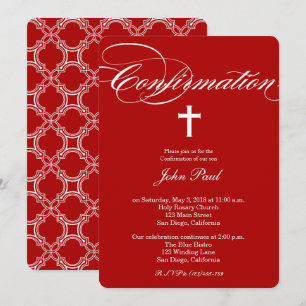 Invitation de confirmation de la croix et du quatr