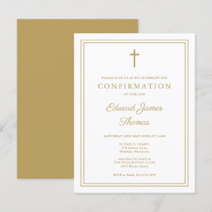 Invitation de confirmation de la frontière dorée m