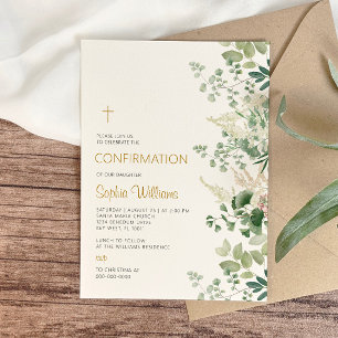 Invitation de confirmation de la verdure forestièr