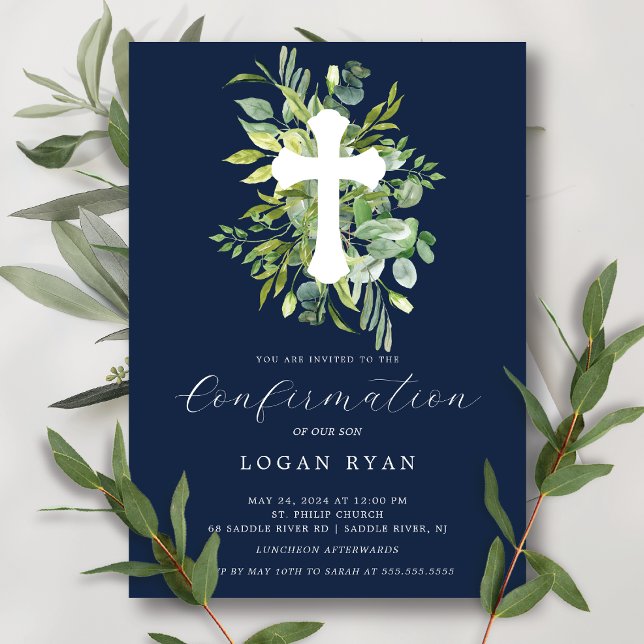 Invitation de confirmation de sérénité Eucalyptus (Créateur téléchargé)