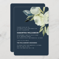 Invitation de confirmation florale d'aquarelle mod