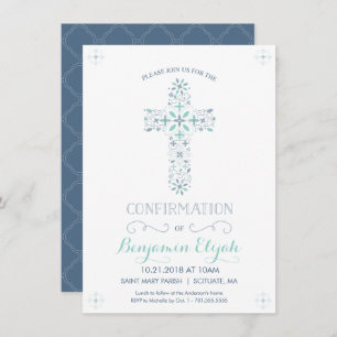 Invitation de confirmation - invitation catholique