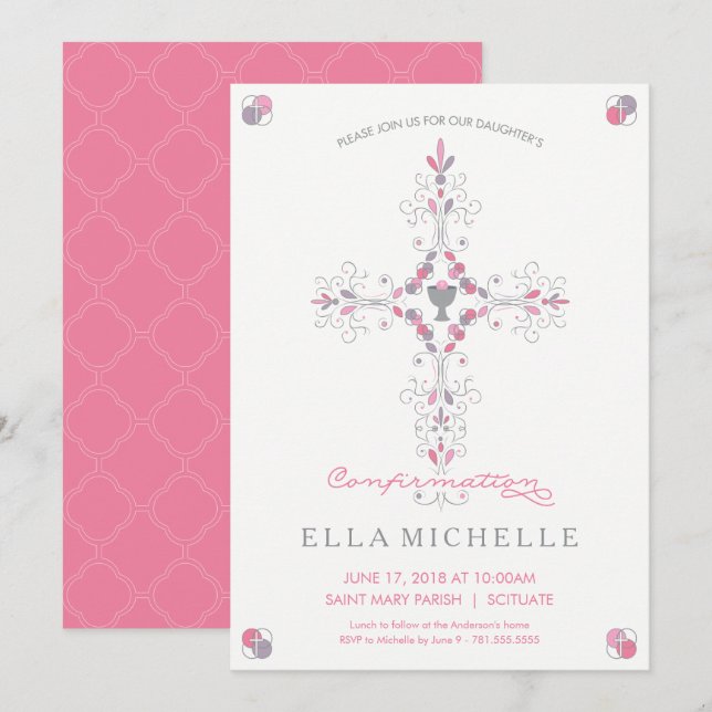 Invitation de confirmation - Invitation personnali (Devant / Derrière)