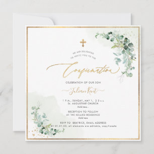 Invitation de confirmation PixDezines H2 Eucalyptu
