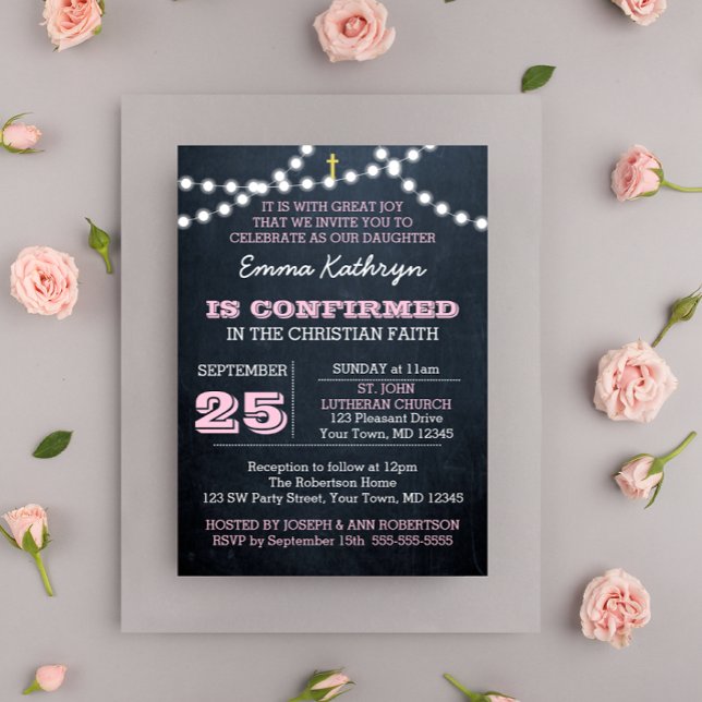 Invitation de confirmation rose du tableau de bord (Créateur téléchargé)