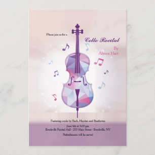 Invitation de considérant de violoncelle