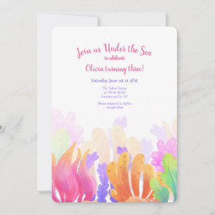 Invitation de corail aquarelle